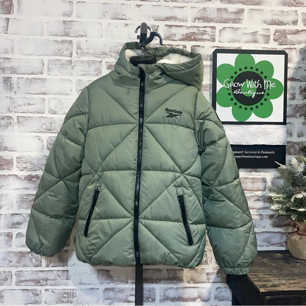 Reebok Olive Quilted Jacket 14/16